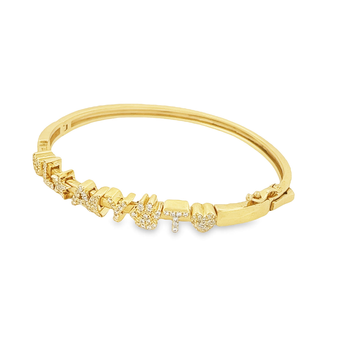 LJ Custom Diamond Charm Bangle