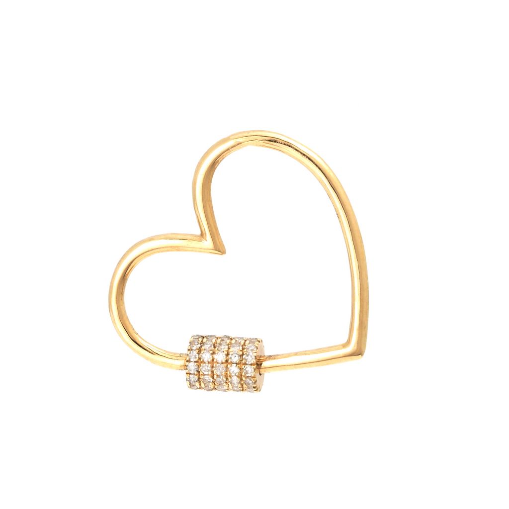 14K Heart Pendant With A Screw Openning