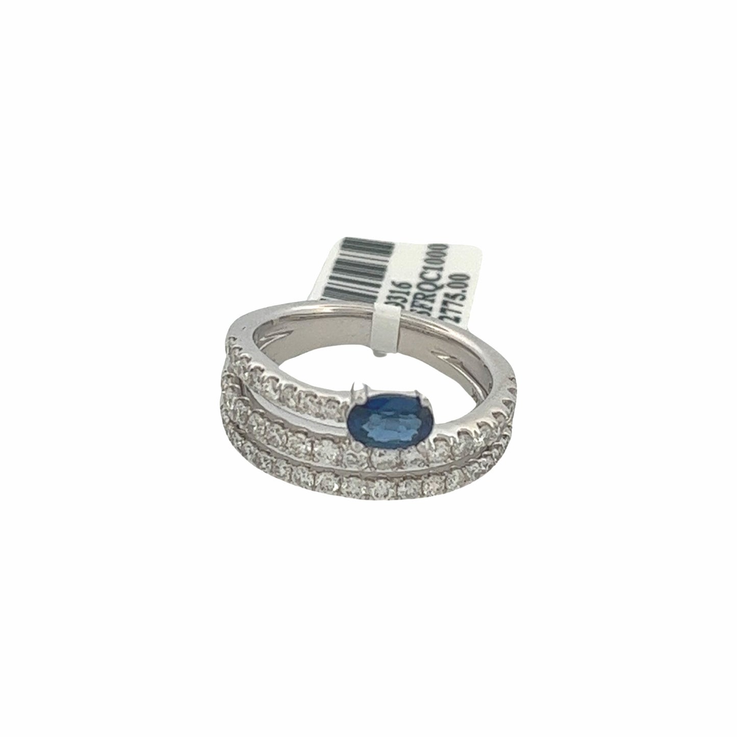 0.88 CT Diamond + 0.64 Sapphire Ring