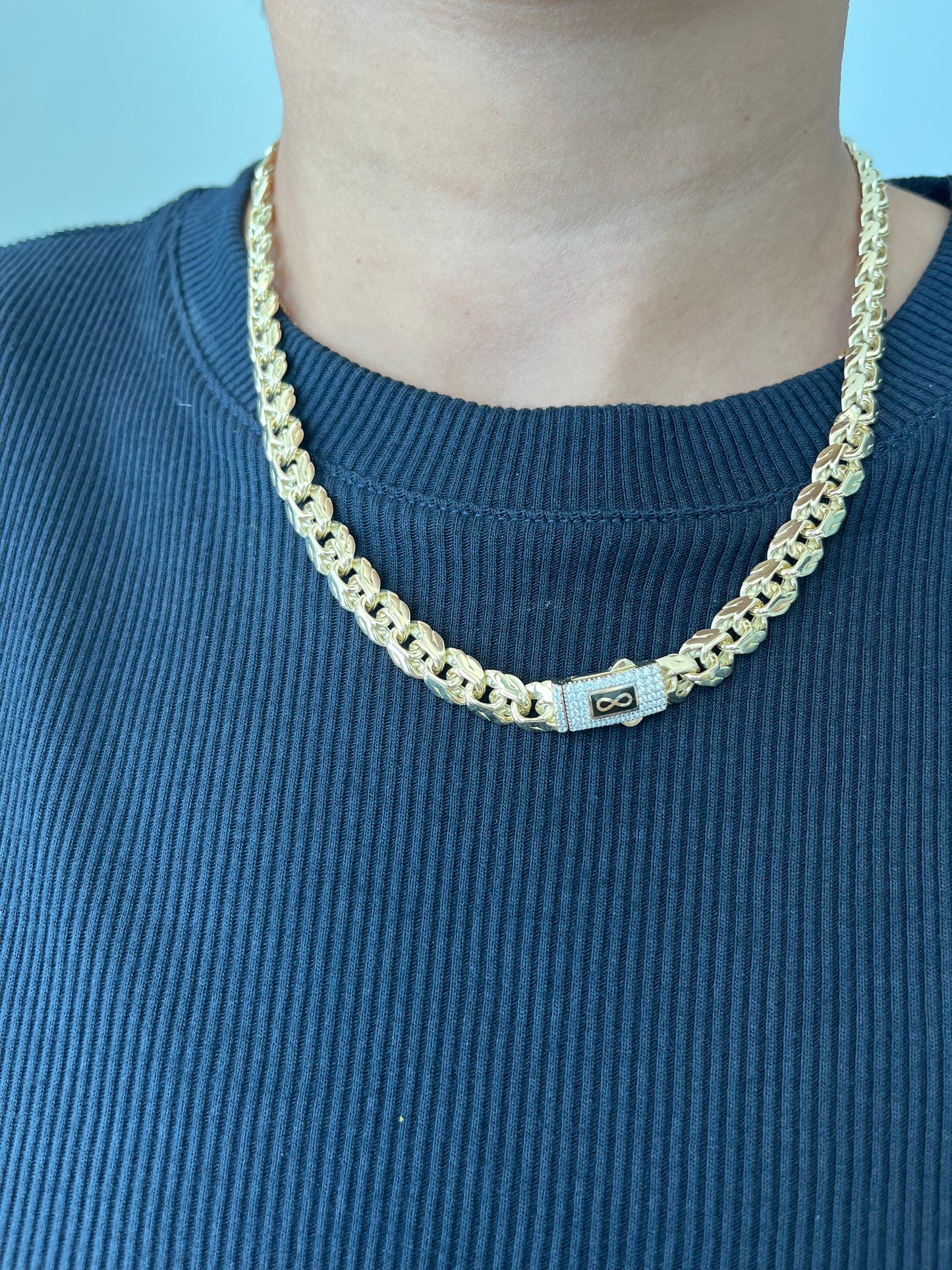 10K 8.5mm Chino Chain Necklace