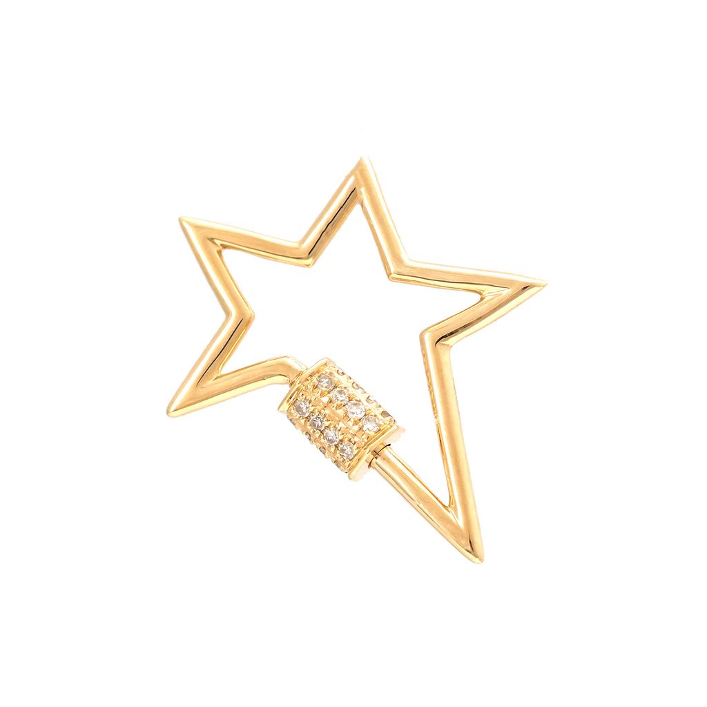 14k Star Pendant With Screw Openning
