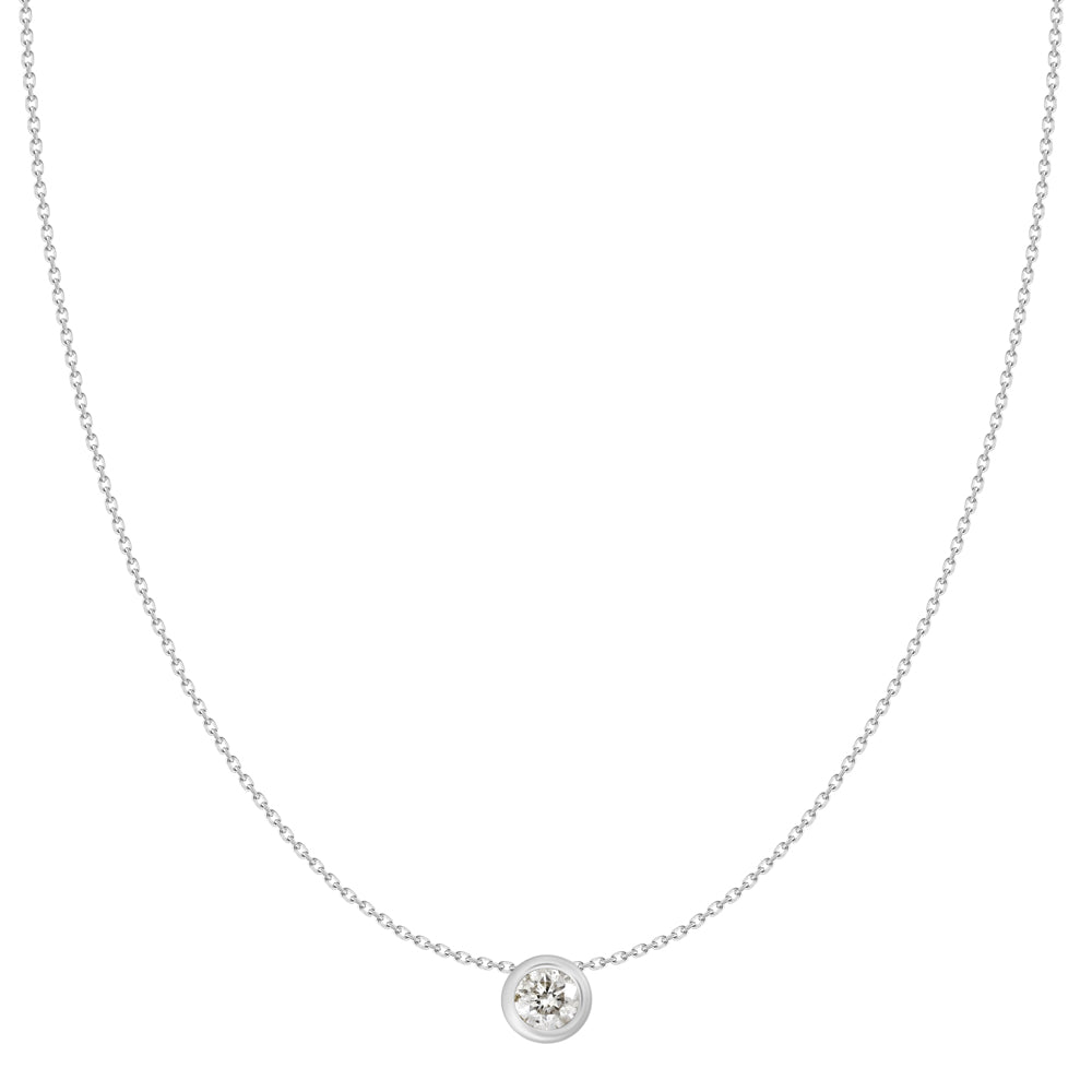 18K White Gold (Punto de Luz ) Diamond Necklace
