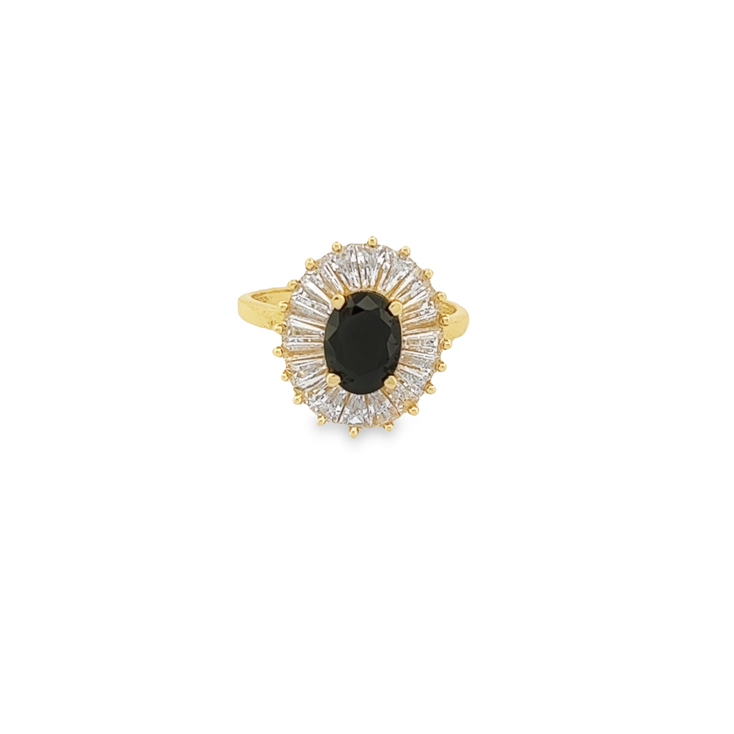 Georgina Oval Black Ring