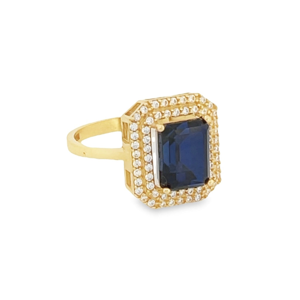 Georgina Square Stone Dark Blue