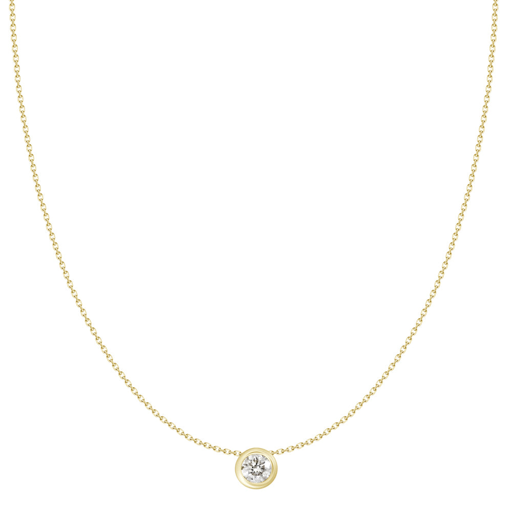 18K Yellow Gold (Punto de Luz ) 0.30 ct Diamond Necklace
