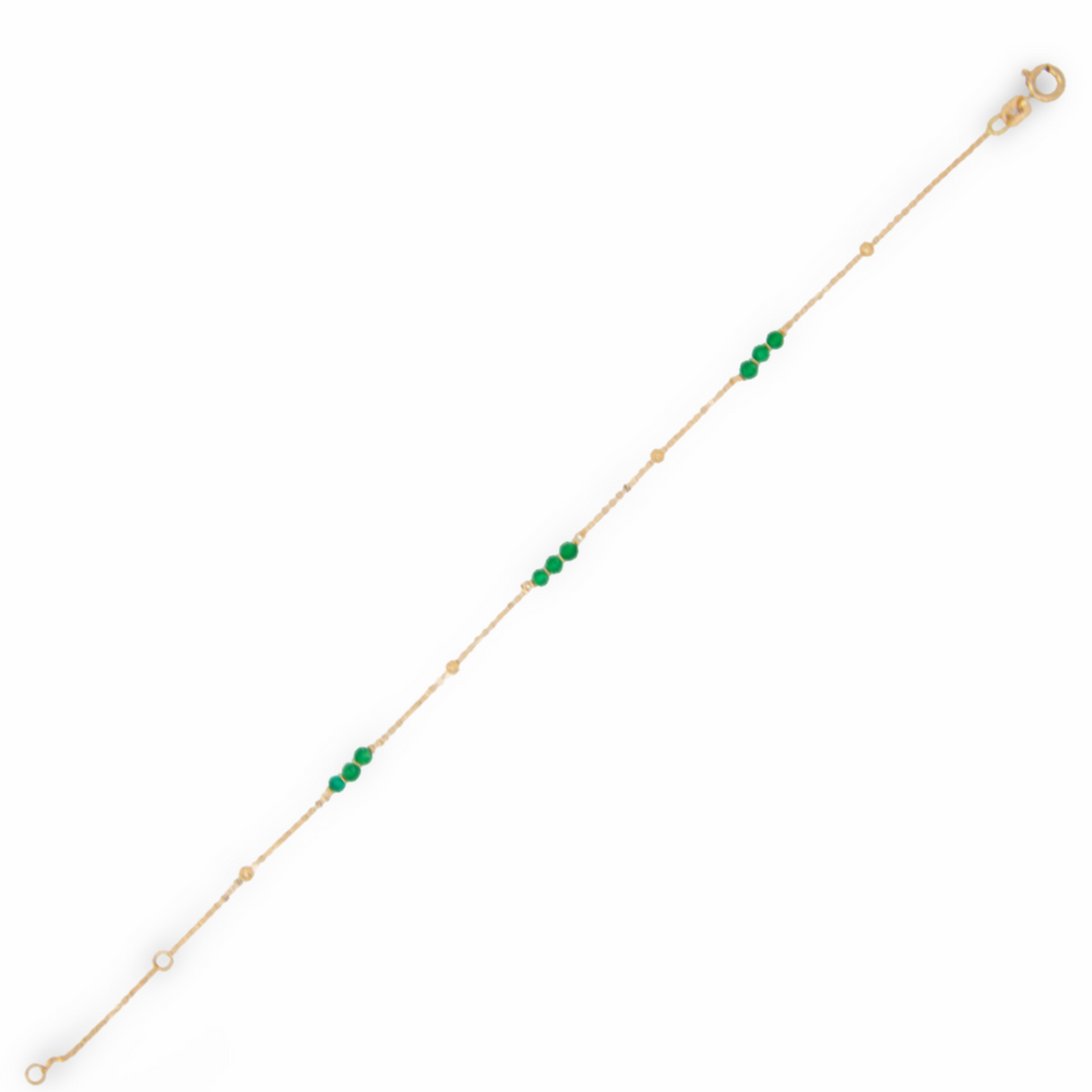 18K Yellow Gold Emerald Bracelet