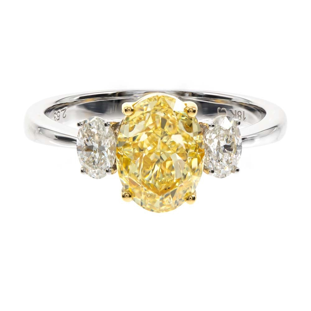 18K TT YELLOW DIAMOND RING