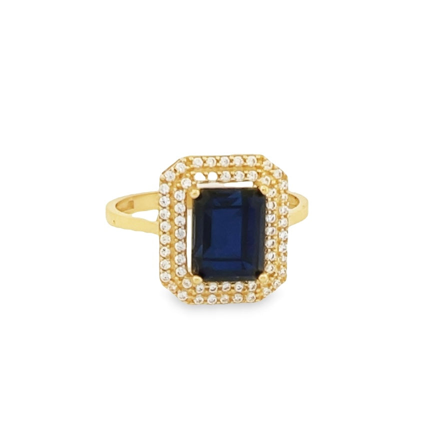 Georgina Square Stone Dark Blue