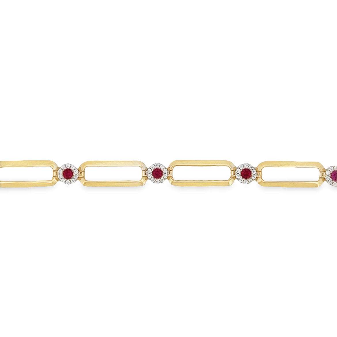 Square + Red Stone Bracelet