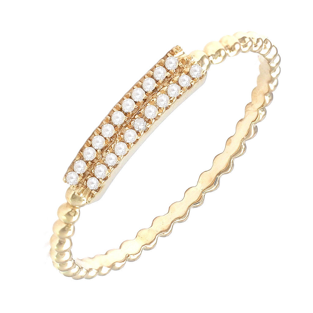 14K Yellow Gold Single Prong Diamond Ring ball