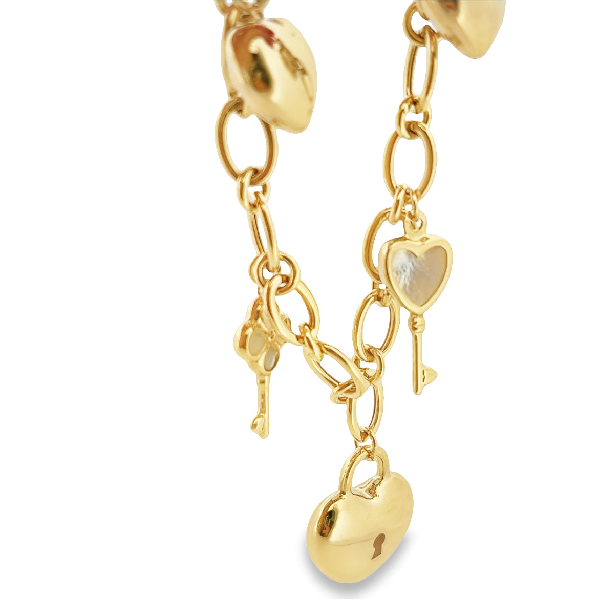Corazones Bracelet + Flor Perla