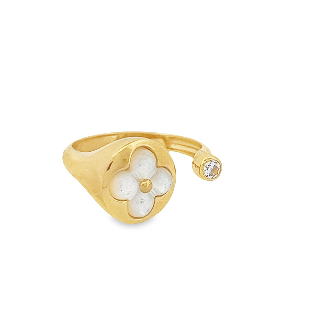 Flor Perla Ring + Cz