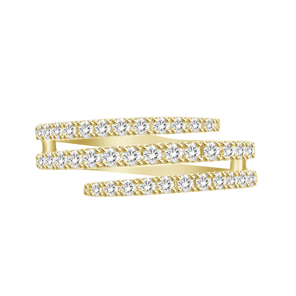 18K Yellow Gold Diamonds Pinky Ring