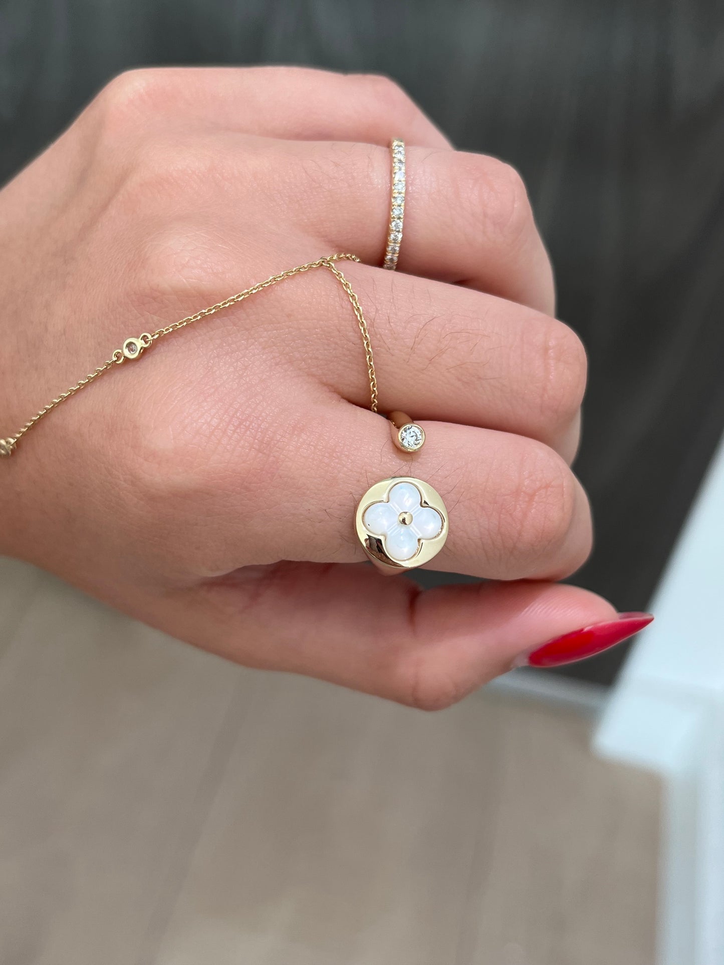 Flor Perla Ring + Cz
