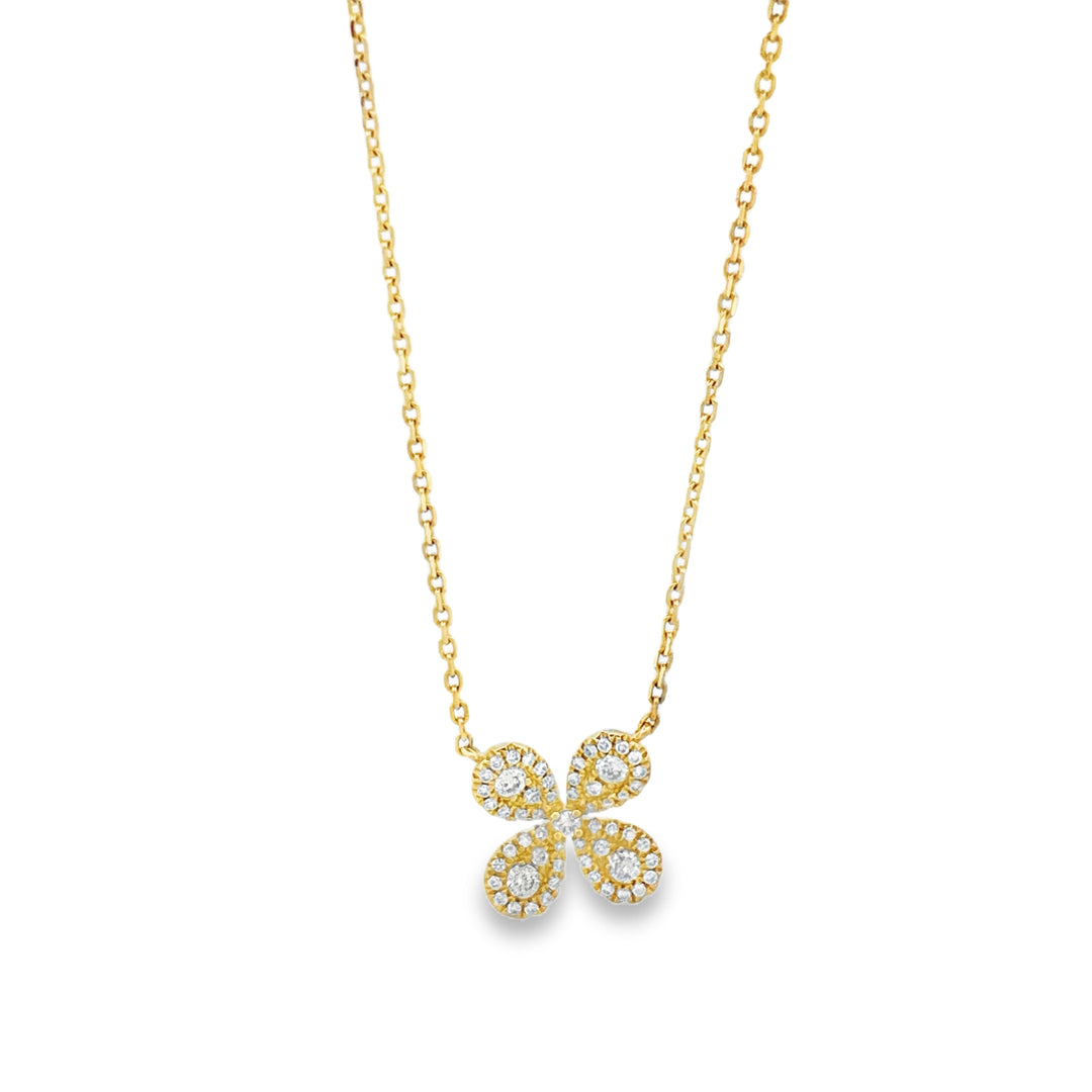 14K Yellow Gold Diamonds 0.43ct Necklace