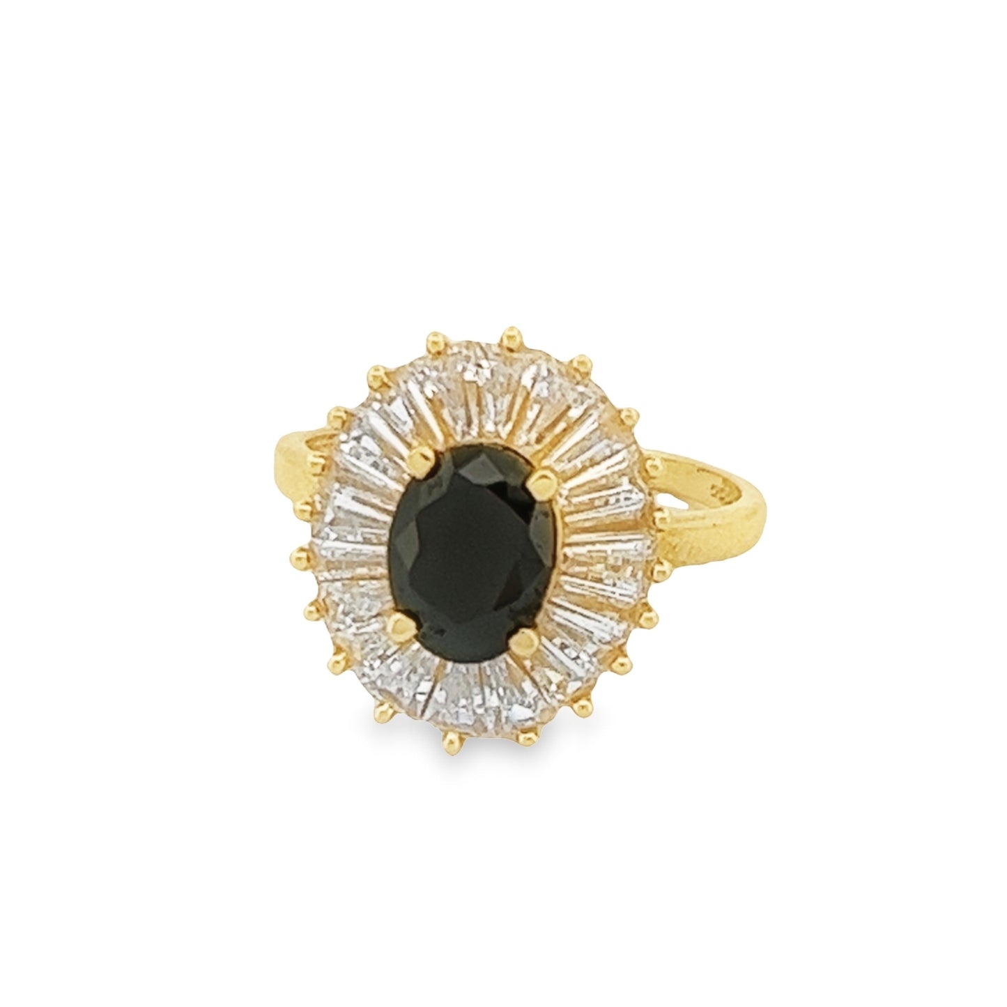 Georgina Oval Black Ring