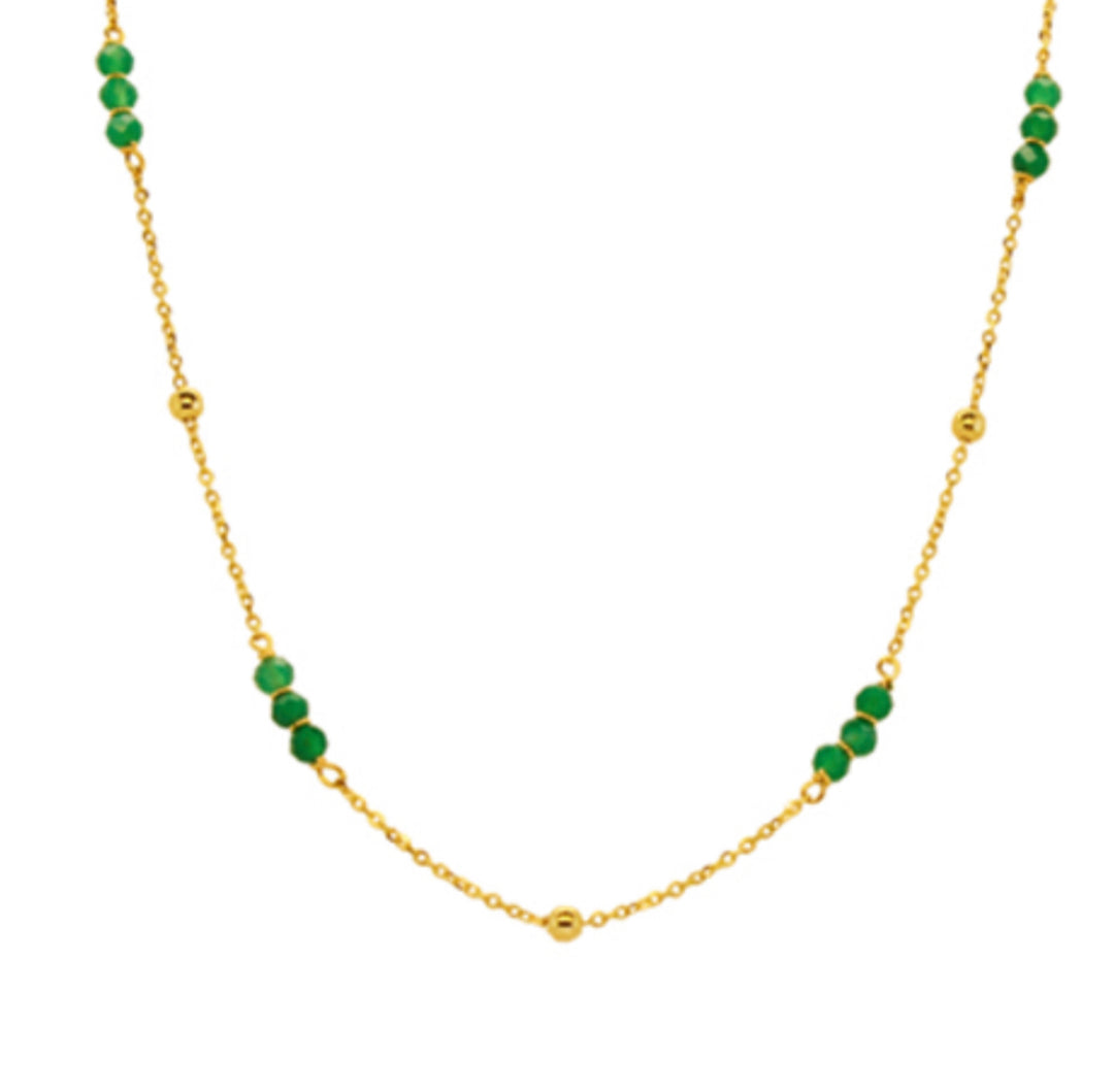 18K yellow gold Emerald Necklace