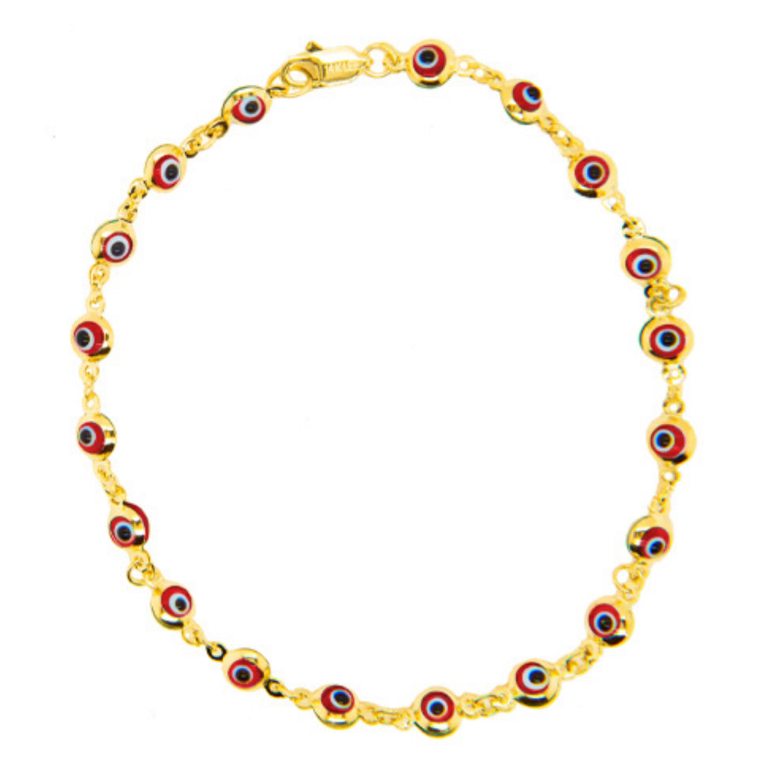 Rounds Evil Red Eye connected bracelet