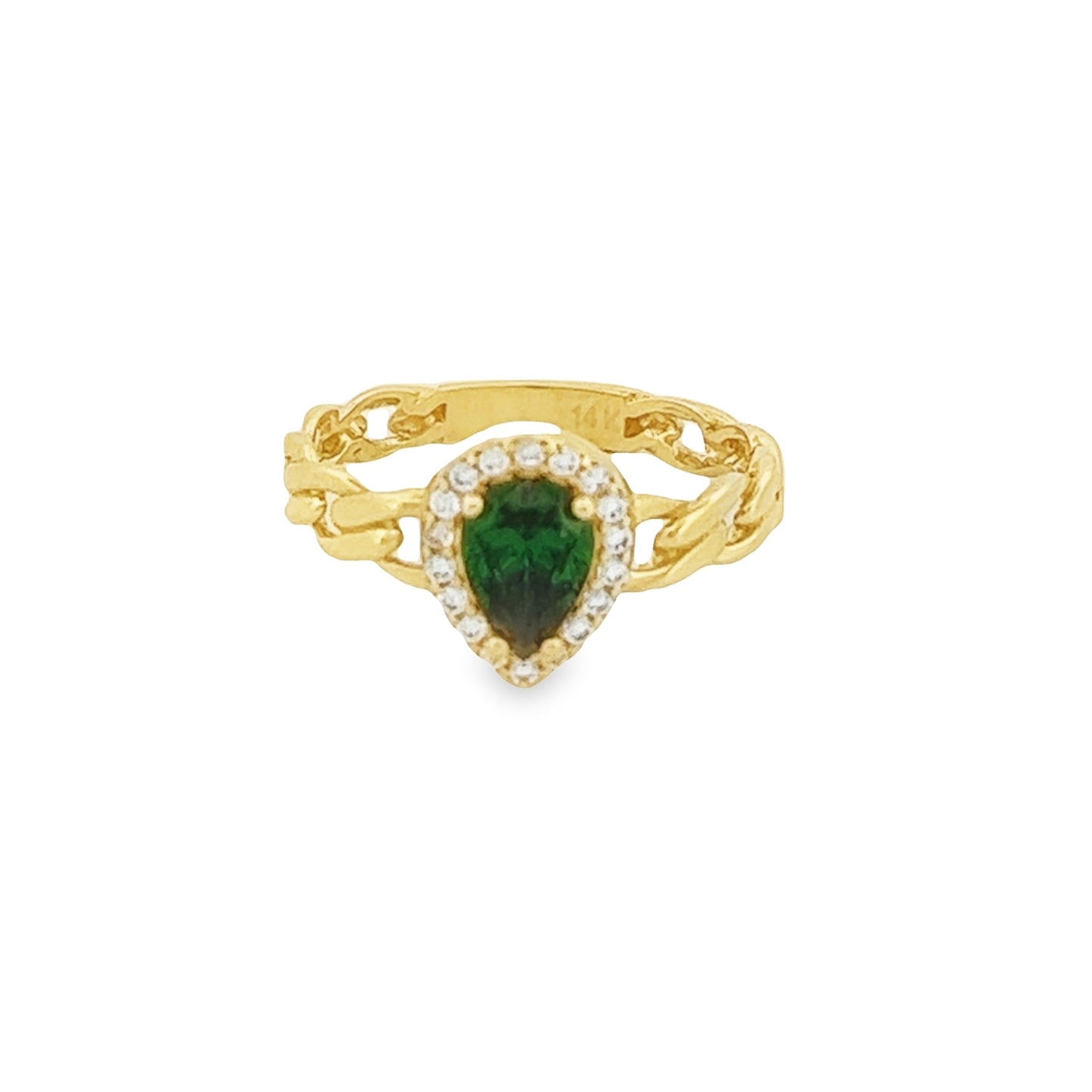 Chain + Green Stone Ring