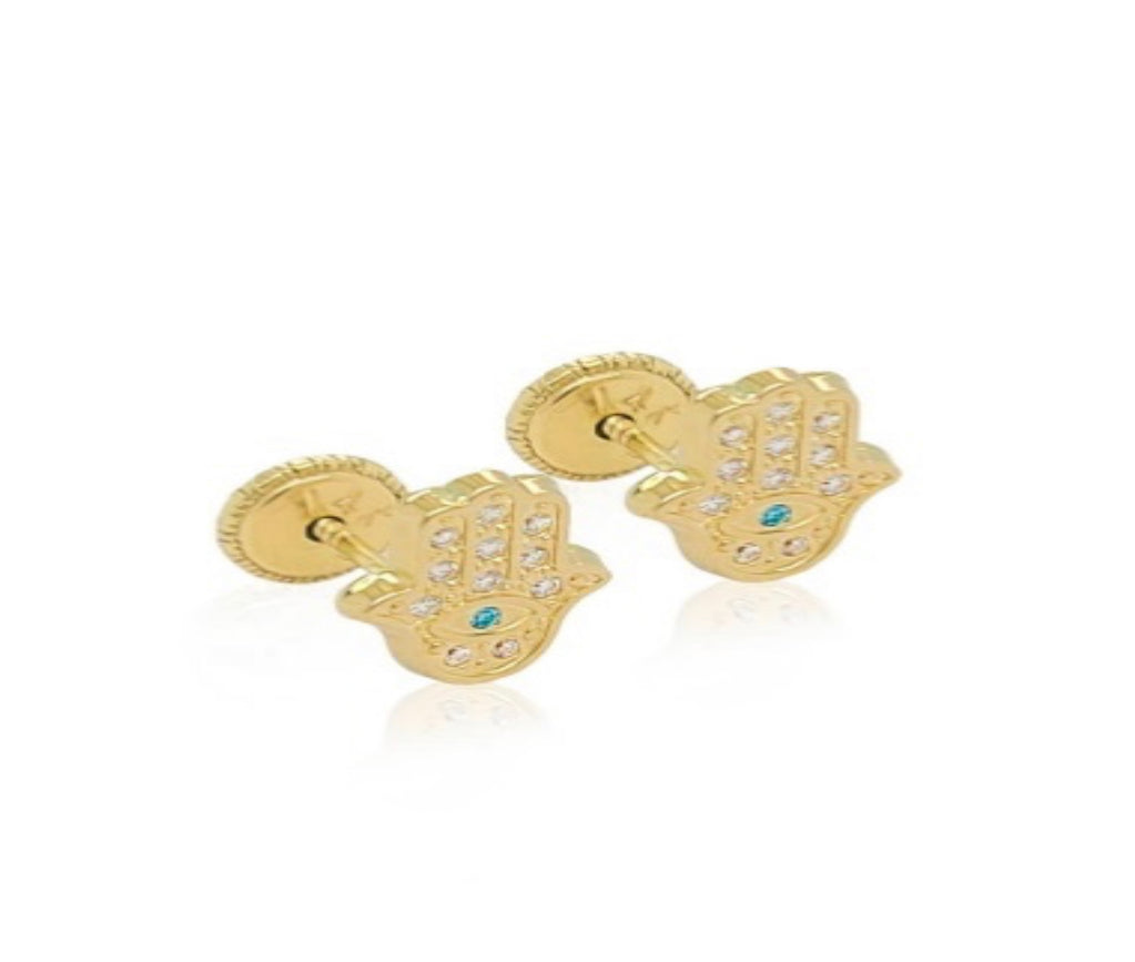 Mini Hamsa Hand Earrings