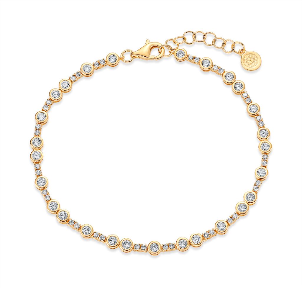 14K Yellow Gold Lab Grow Diamond Bracelet
