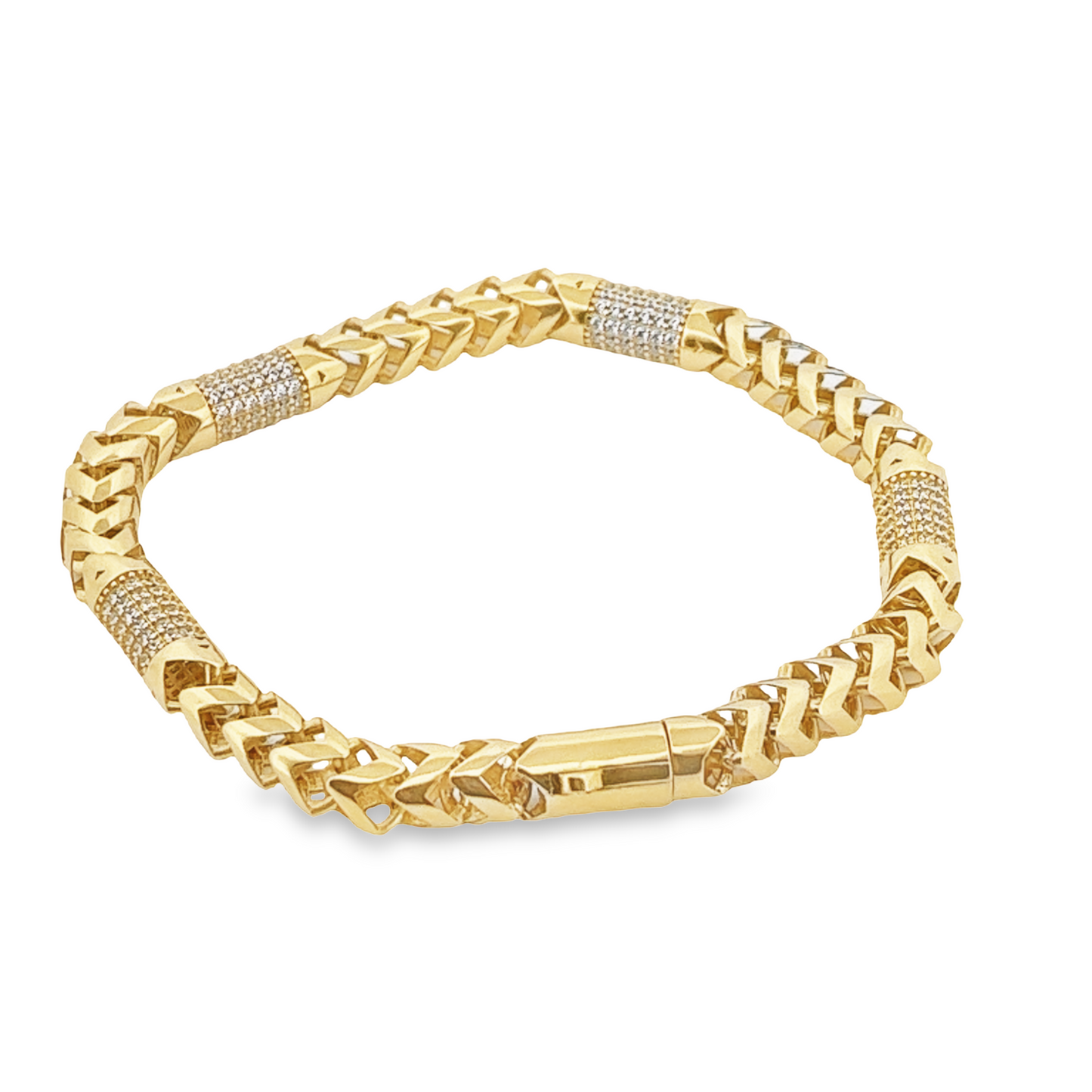 10K Solid Bracelet para Caballeros