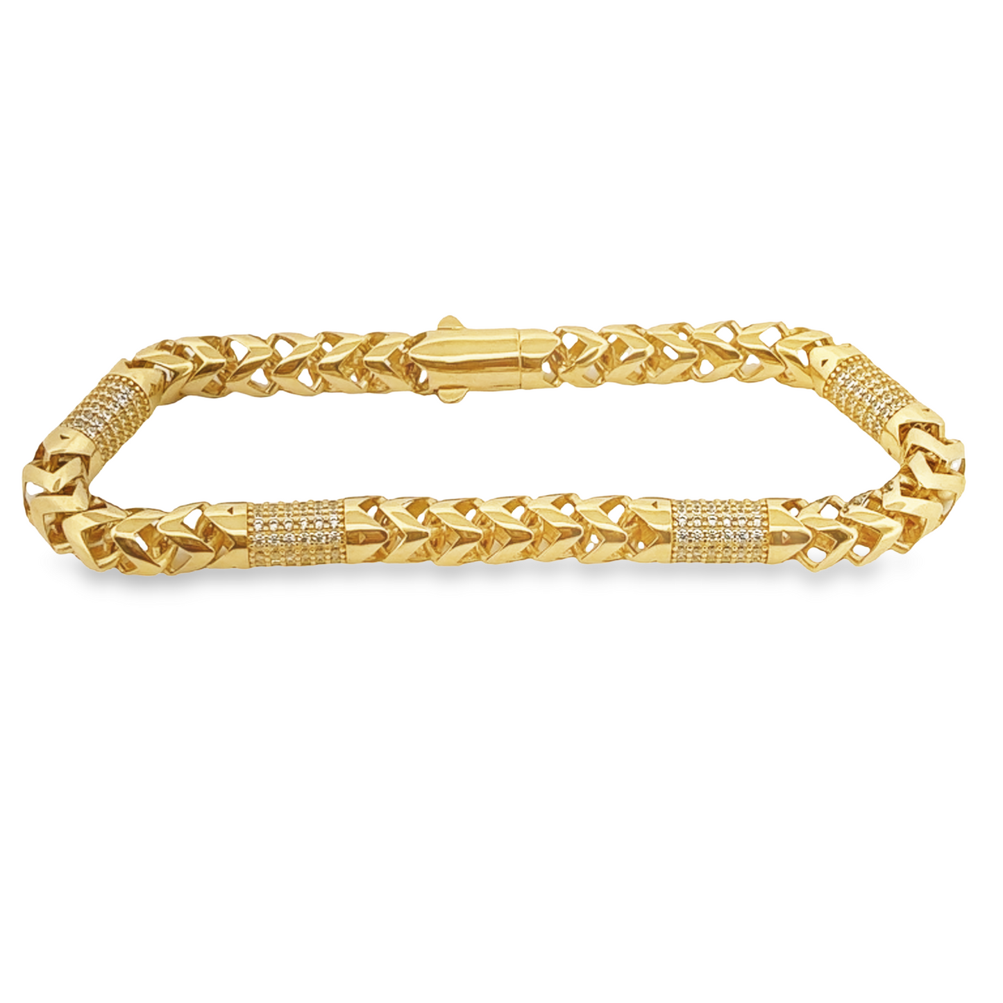 10K Solid Bracelet para Caballeros