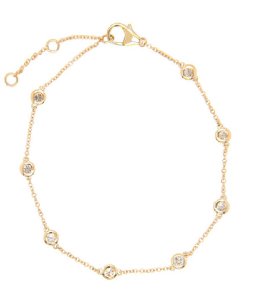 By The Yard Diamante 14k Yellow Gold Bracelet