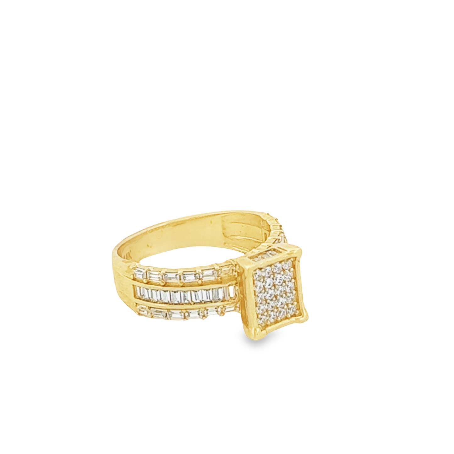 14K Princesa CZ Ring Square