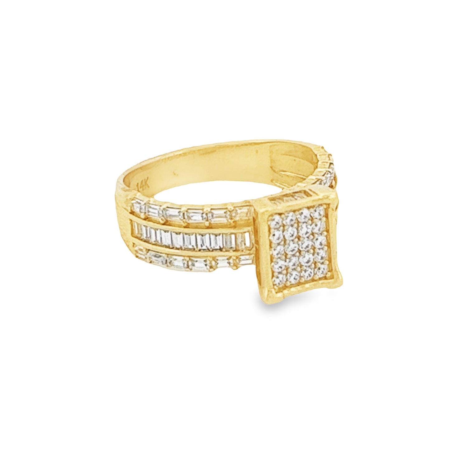14K Princesa CZ Ring Square
