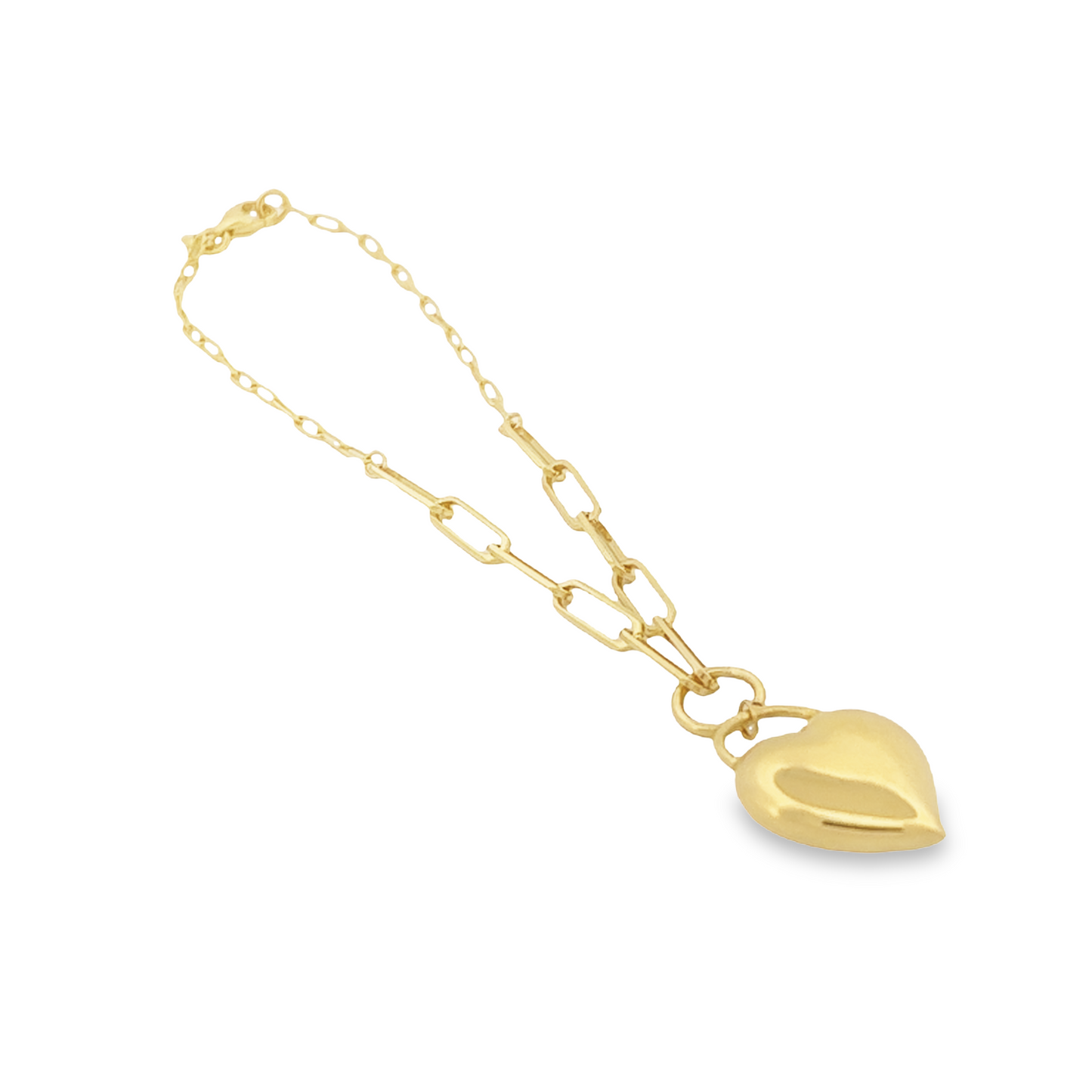 Paper Clip + Corazon Bracelet