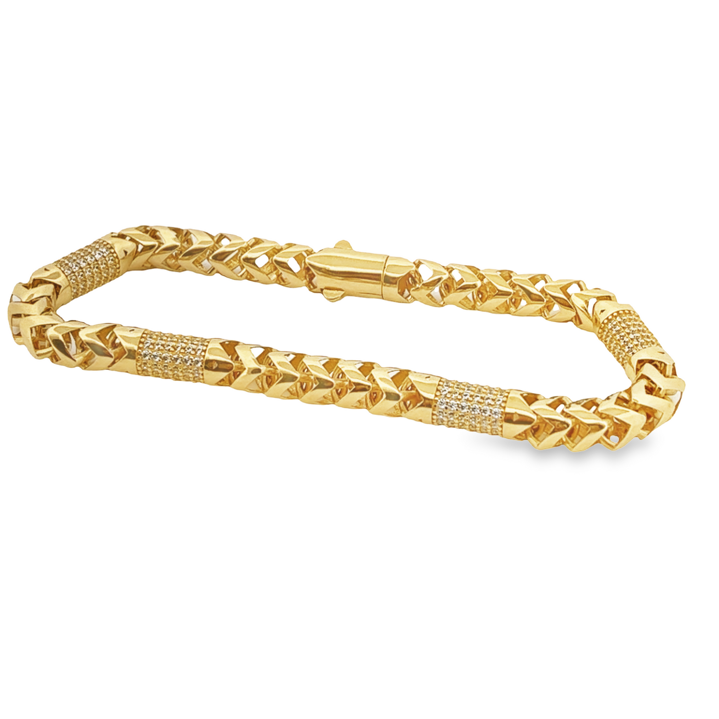 10K Solid Bracelet para Caballeros