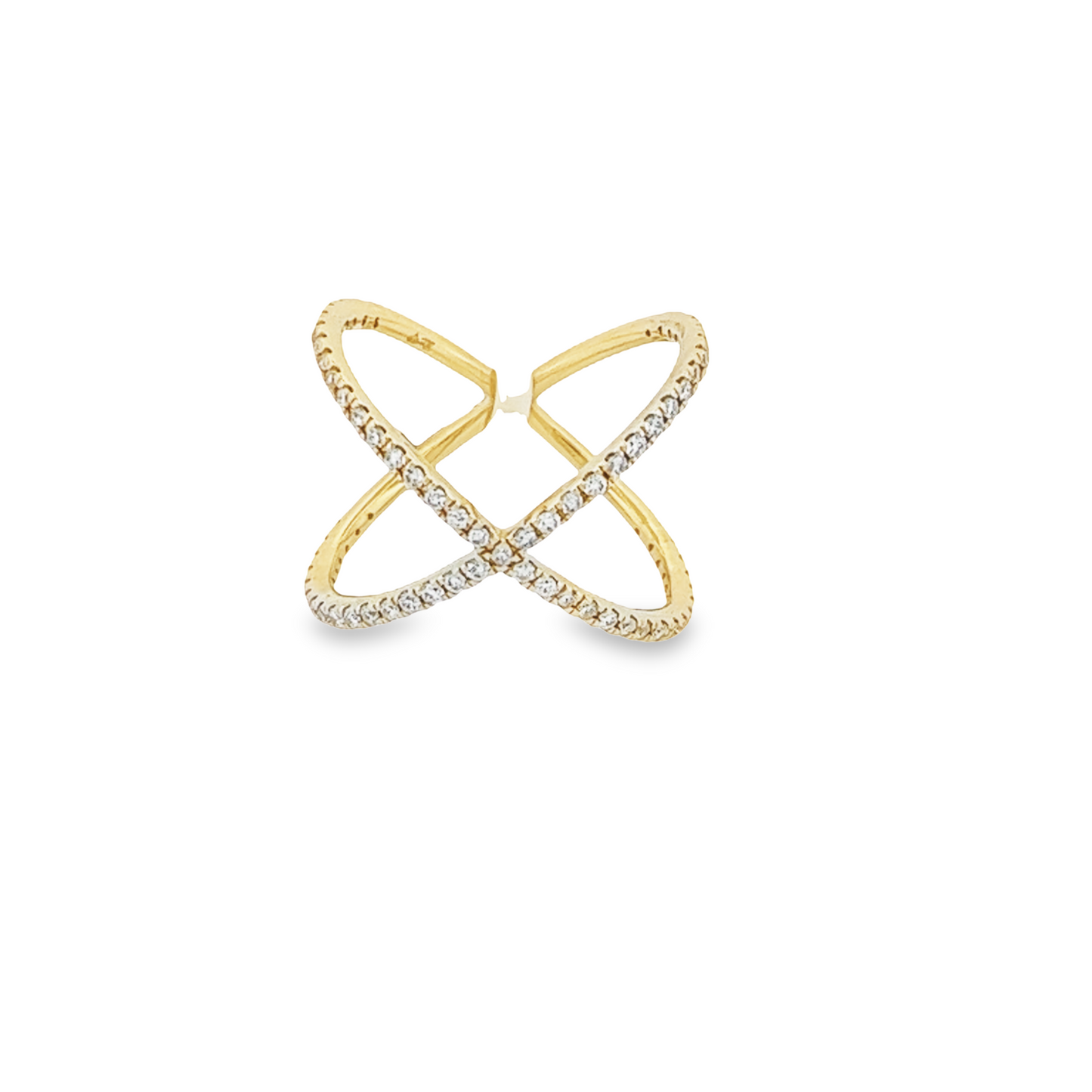 0.50 Ct Diamond Crossover Ring
