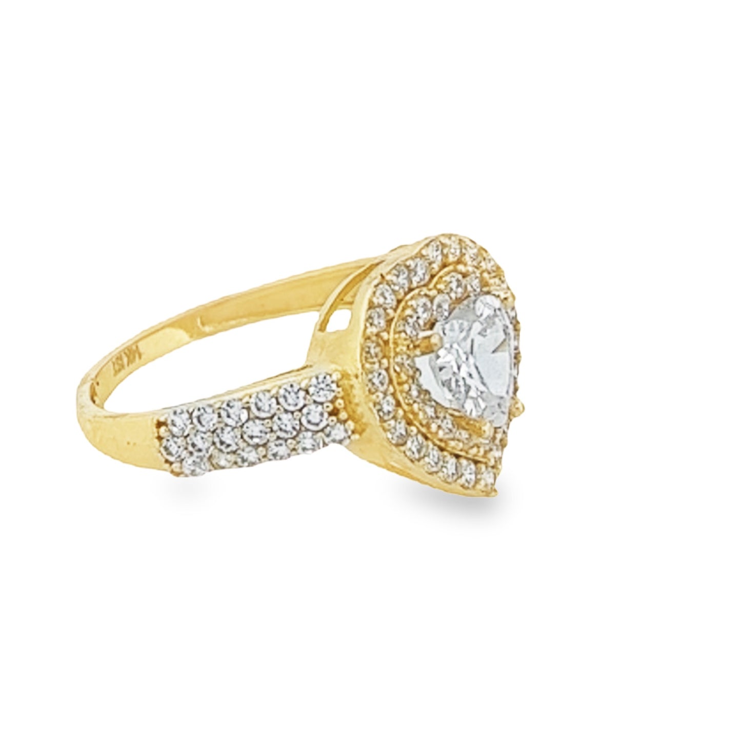 Clear Stone Corazon Ring