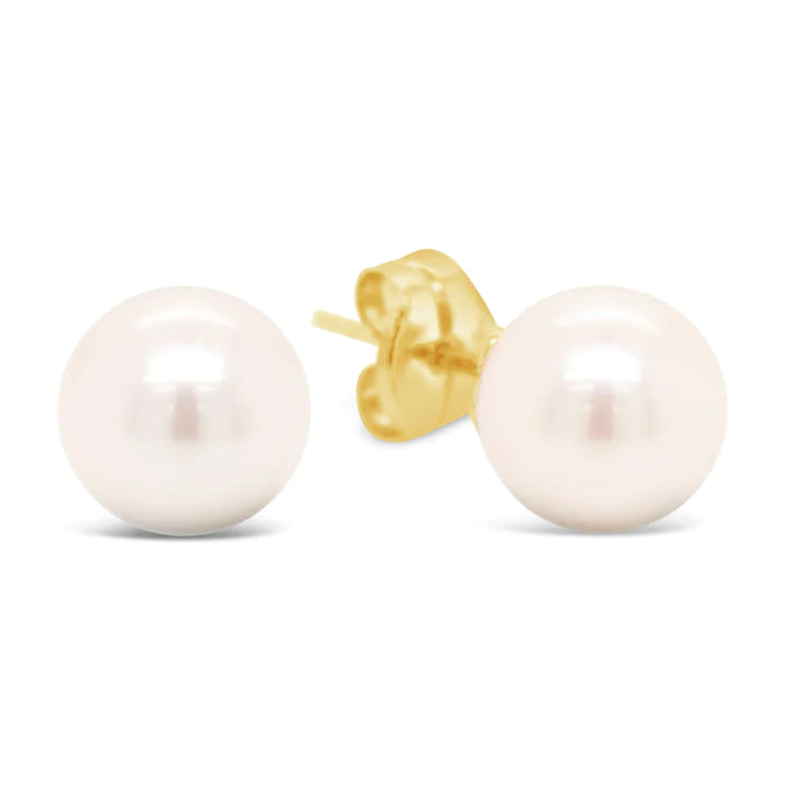 14K 8mm GOLD PEARL EARRING