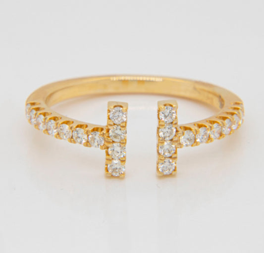 0.38 CT Diamond 14K gold Fancy Ring