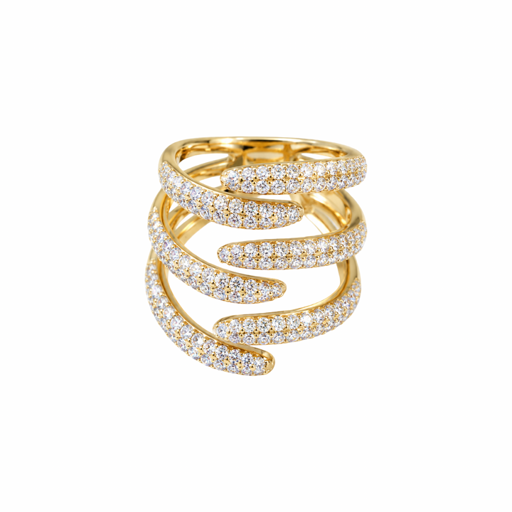 14K Yellow Gold and Diamond Ring