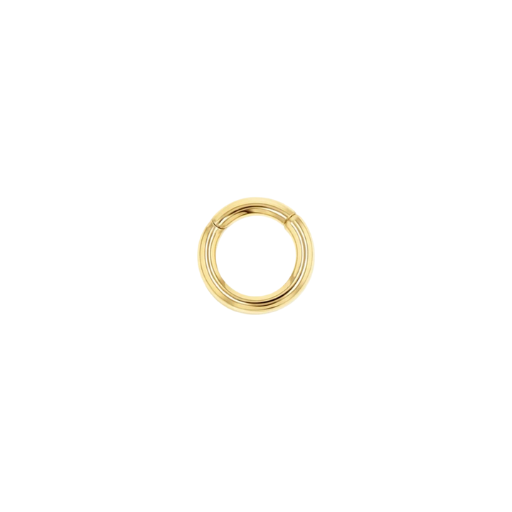 14K Yellow Gold 7mm Pull Lock Pendant