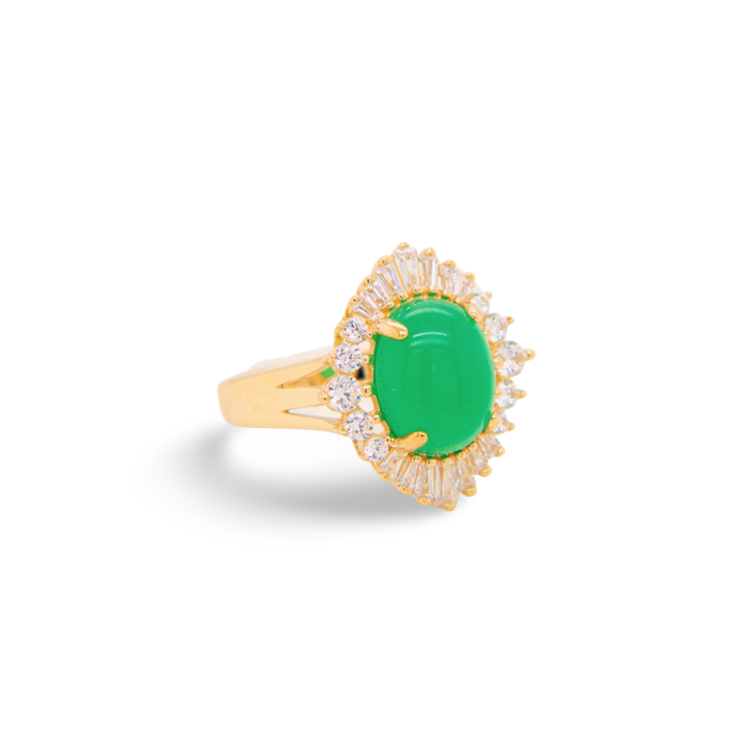 Green Oval Ring