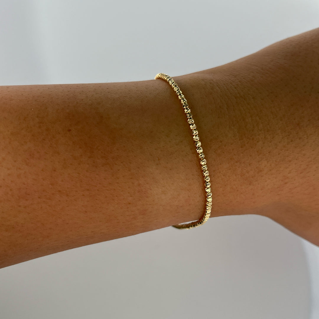 14K Yellow Gold Balls Bracelet