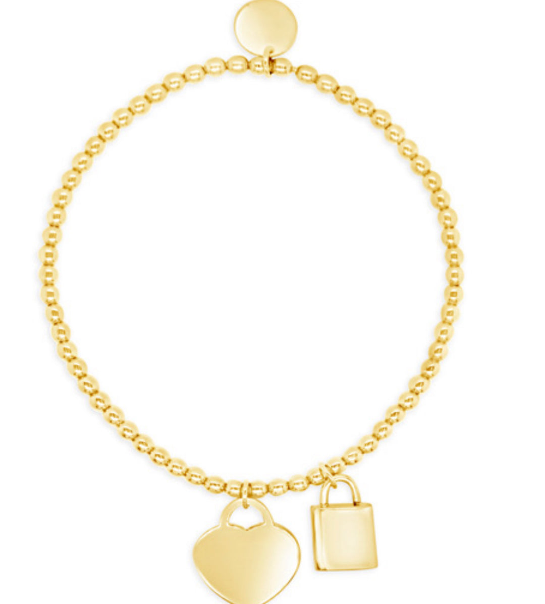 Balls + Corazon + Candado Bracelet