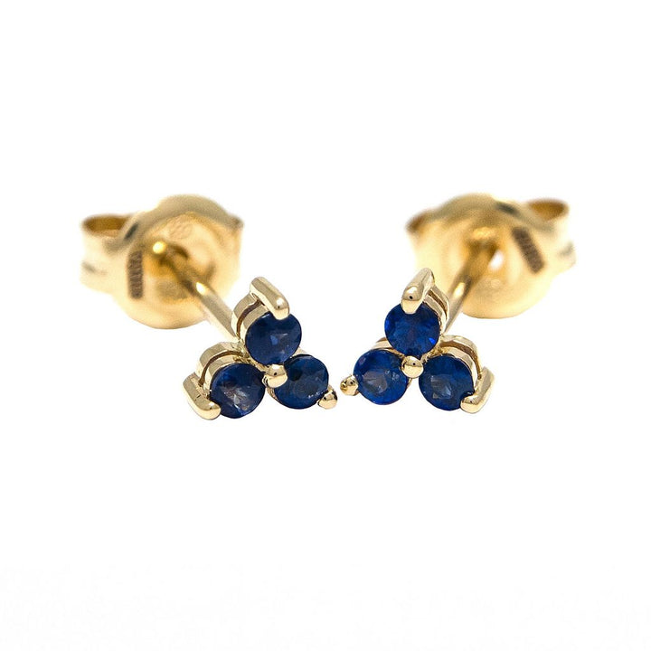 14K Yellow Gold Sapphire Earrings