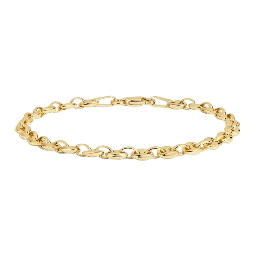 18K Yellow Gold Marina Puff Bracelet
