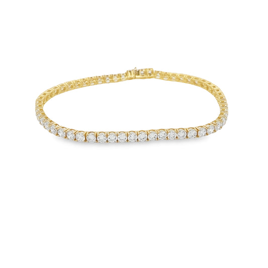 10k 3mm Yellow Gold Tennis Bracelet