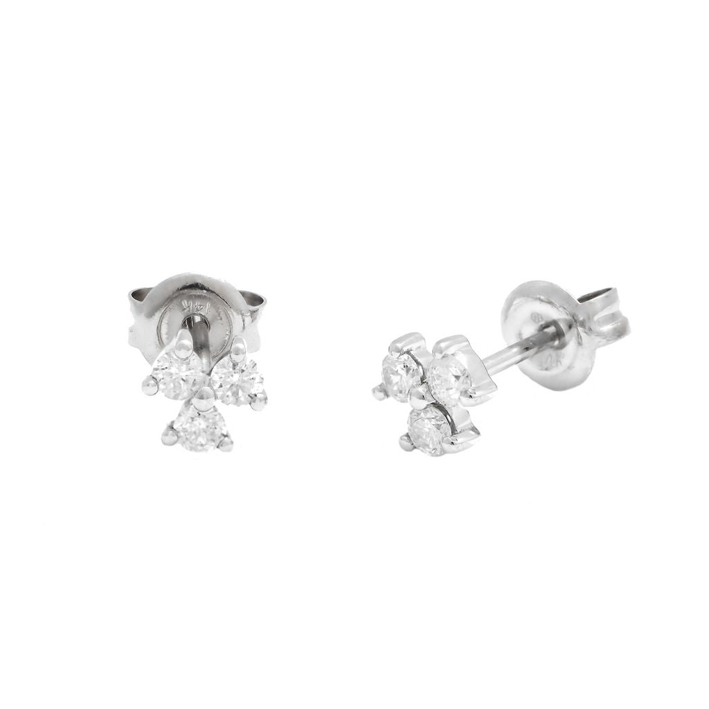 14K Yellow Gold Round Prong 5MM Diamond Earring