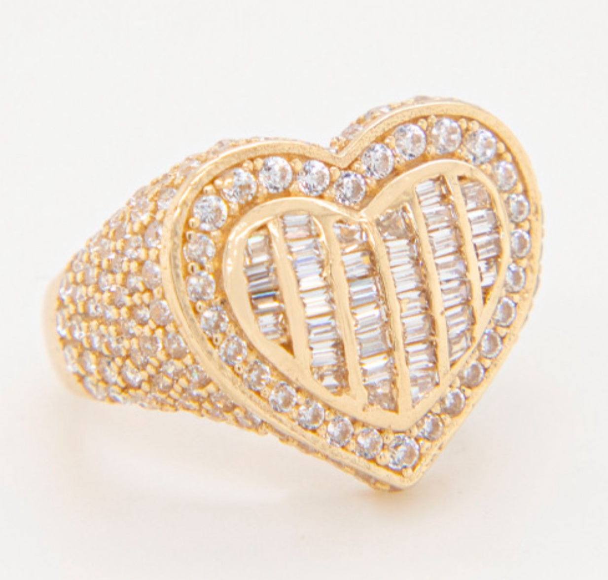 Corazón Baguette Ring