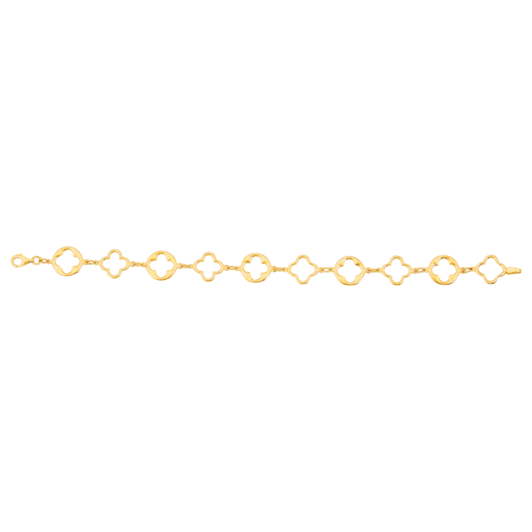 14K Open Clover Bracelet