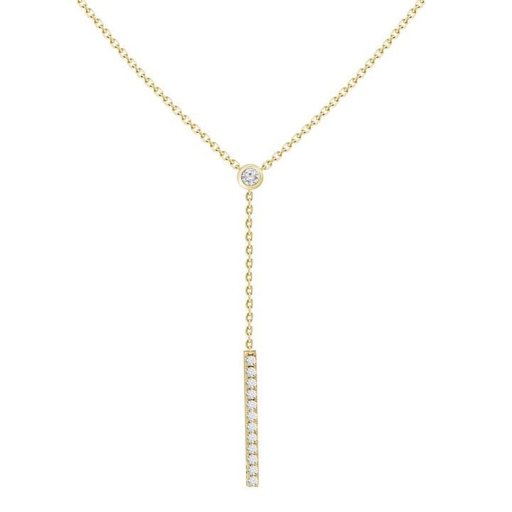 18K Diamond 0.35ct Necklace In 18KT Yellow Gold Lariat