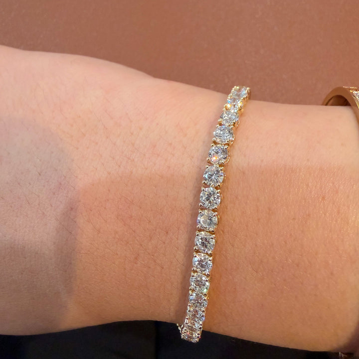 14K Yellow Gold Lab Diamond Classic Tennis Bracelet