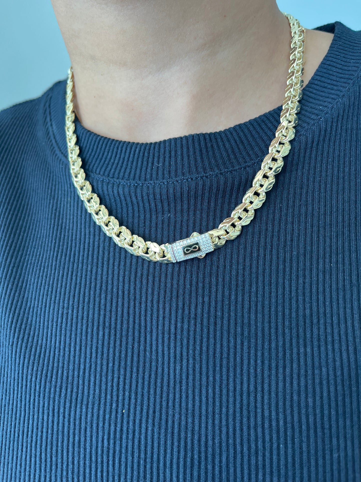 10K 8.5mm Chino Chain Necklace